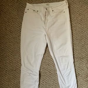 J. Crew White High Rise Skinny Denim